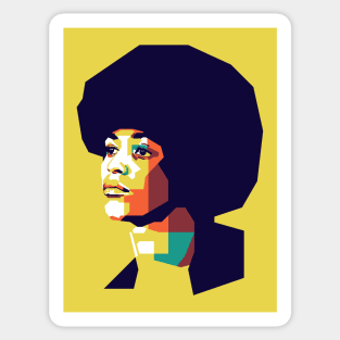 Angela Davis on WPAP Sticker